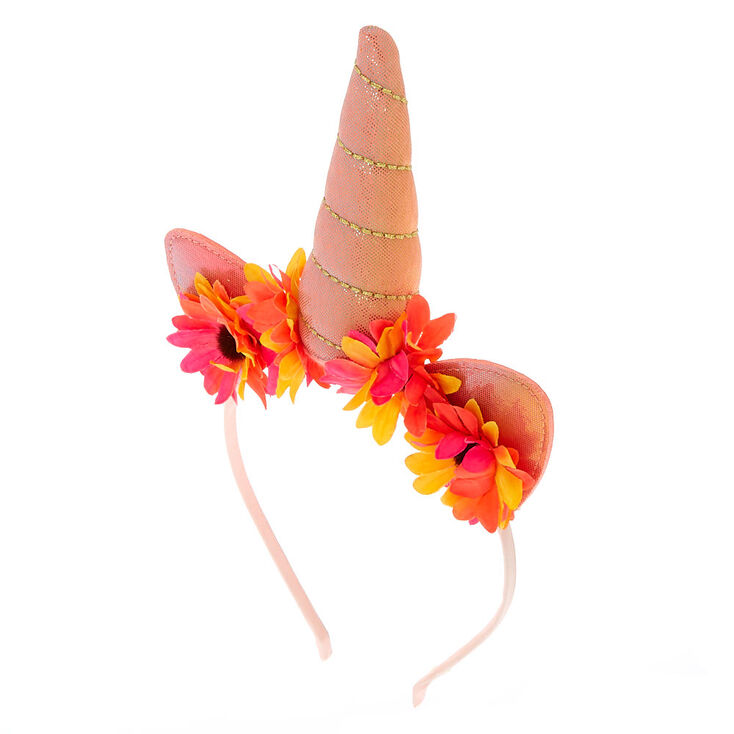 Unicorn Daisy Sunflower Cat Ears Headband Claire S Us