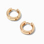 Boucles d&rsquo;oreilles huggies plates 15&nbsp;mm couleur dor&eacute;e,