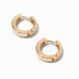 Gold-tone 15MM Flat Huggie Hoop Earrings,