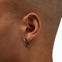 Black 15MM Spiked Hoop Earrings,