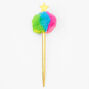 Rainbow Pom Pom Gold Star Pen,