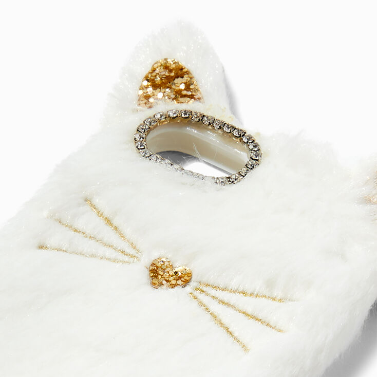 Furry White Kitty Cat Phone Case - Fits iPhone&reg; 6/7/8/SE,