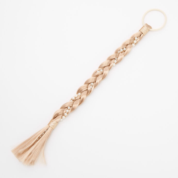 Claire&#39;s Club Faux Hair Braid With Pearl Accents,