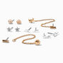 Mixed Metal Interchangeable Celestial Stud Earrings - 6 Pack,