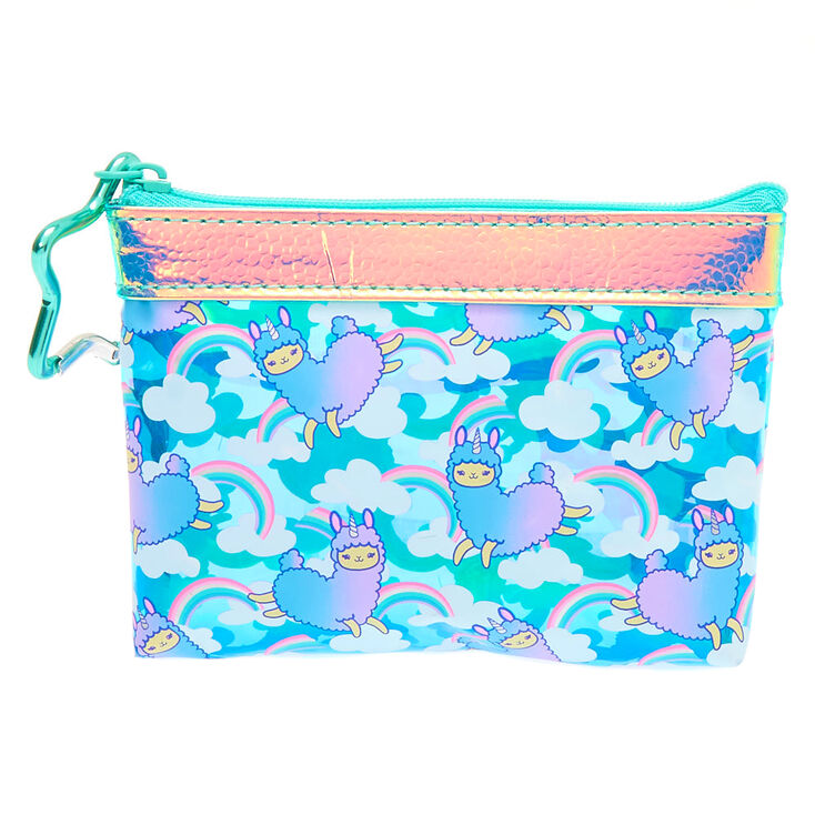 Claire's Porte-monnaie zippé vert menthe Lala la Llamacorn