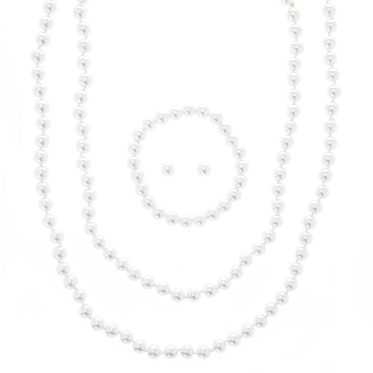 Claire's Parure de bijoux perles d'imitation
