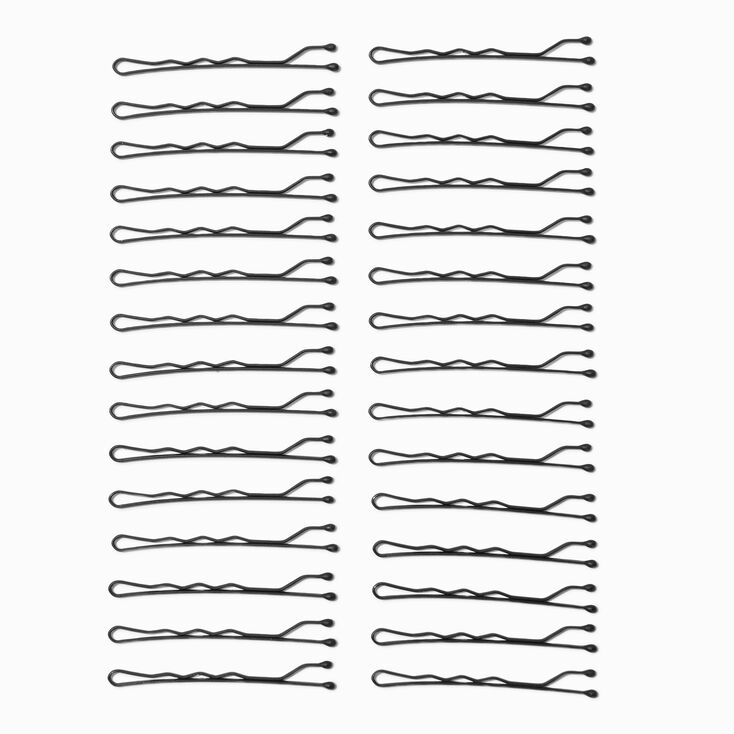 Matte Bobby Pins - Black, 30 Pack,