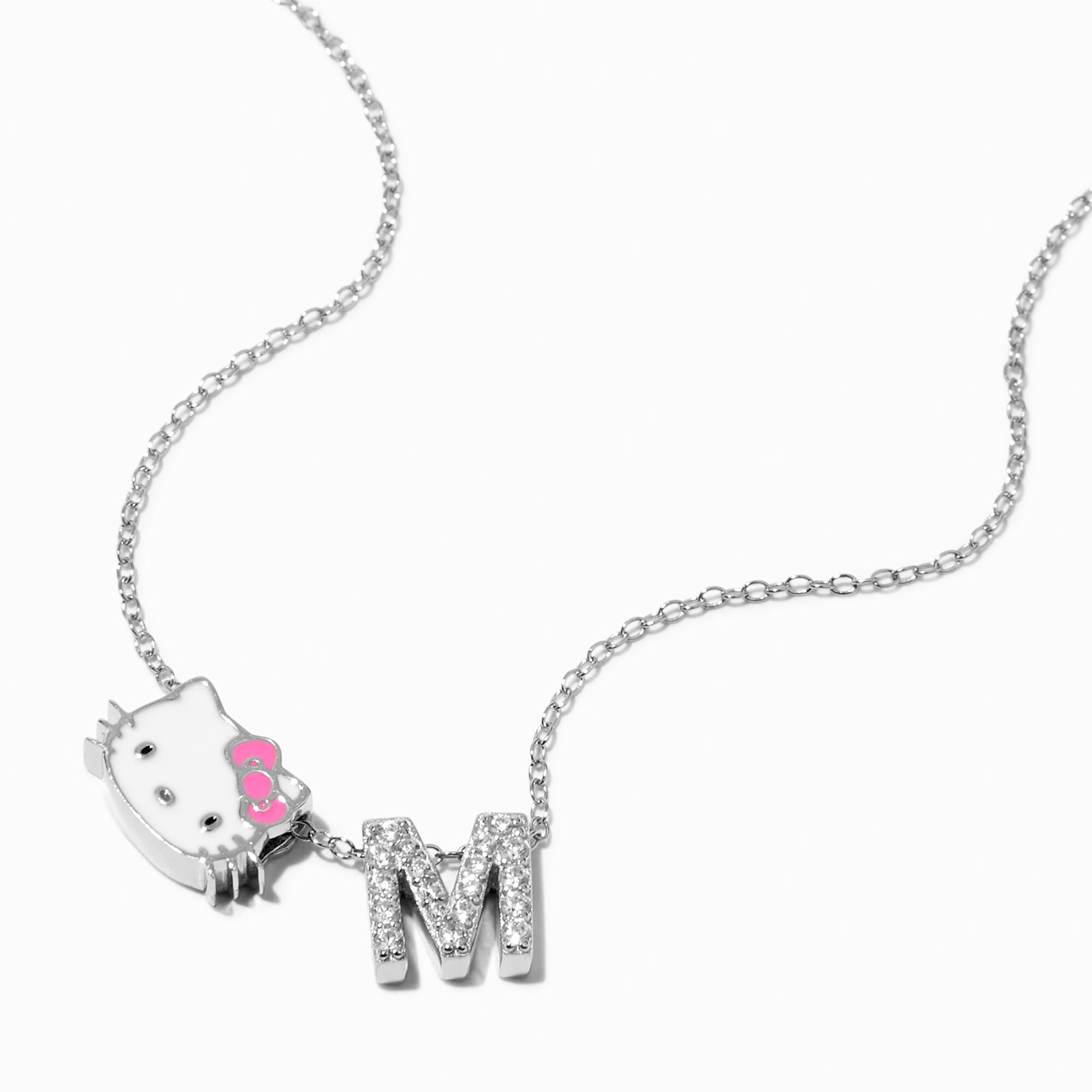View Claires Hello Kitty Initial Pendant Necklace M Silver information