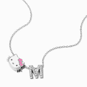 Sterling Silver Hello Kitty&reg; Initial Pendant Necklace - M,