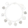 Silver Heart Charm Bracelet,