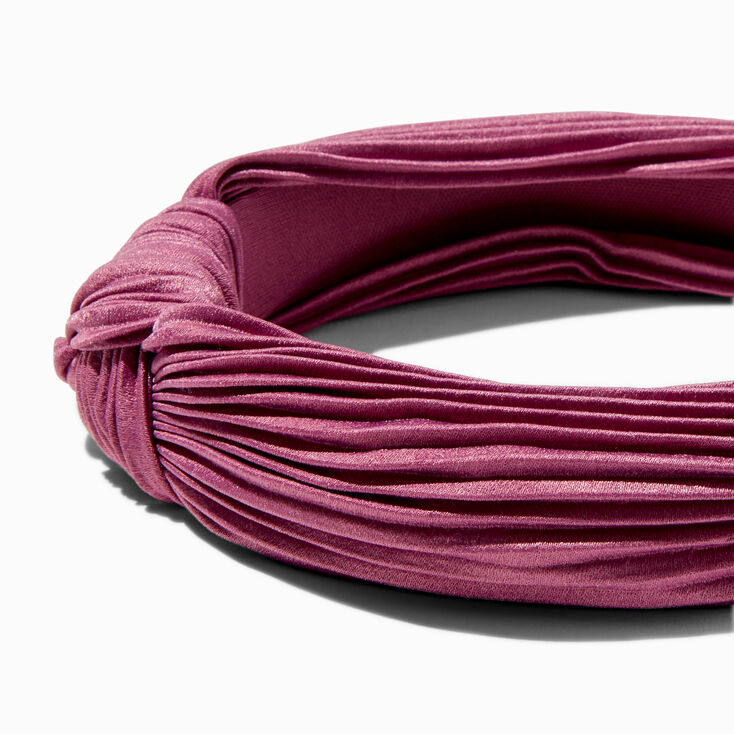 Lavender Pleated Knotted Headband,