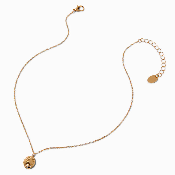 Collier avec mini pendentif cadenas couleur dor&eacute;e,