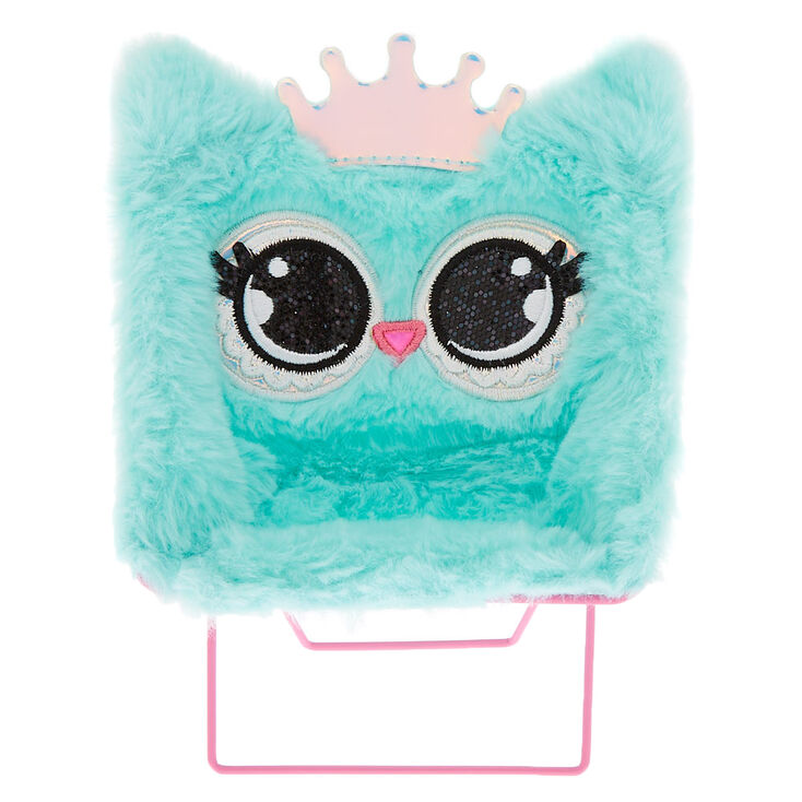 Furry Owl Phone Holder Chair - Mint,