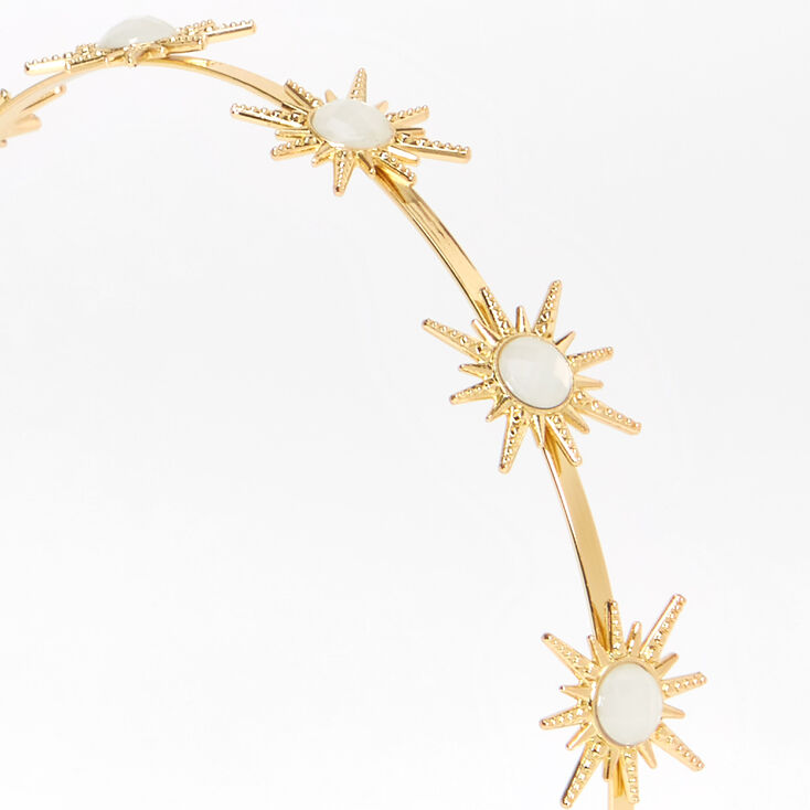 Gold Starburst Metal Headband,