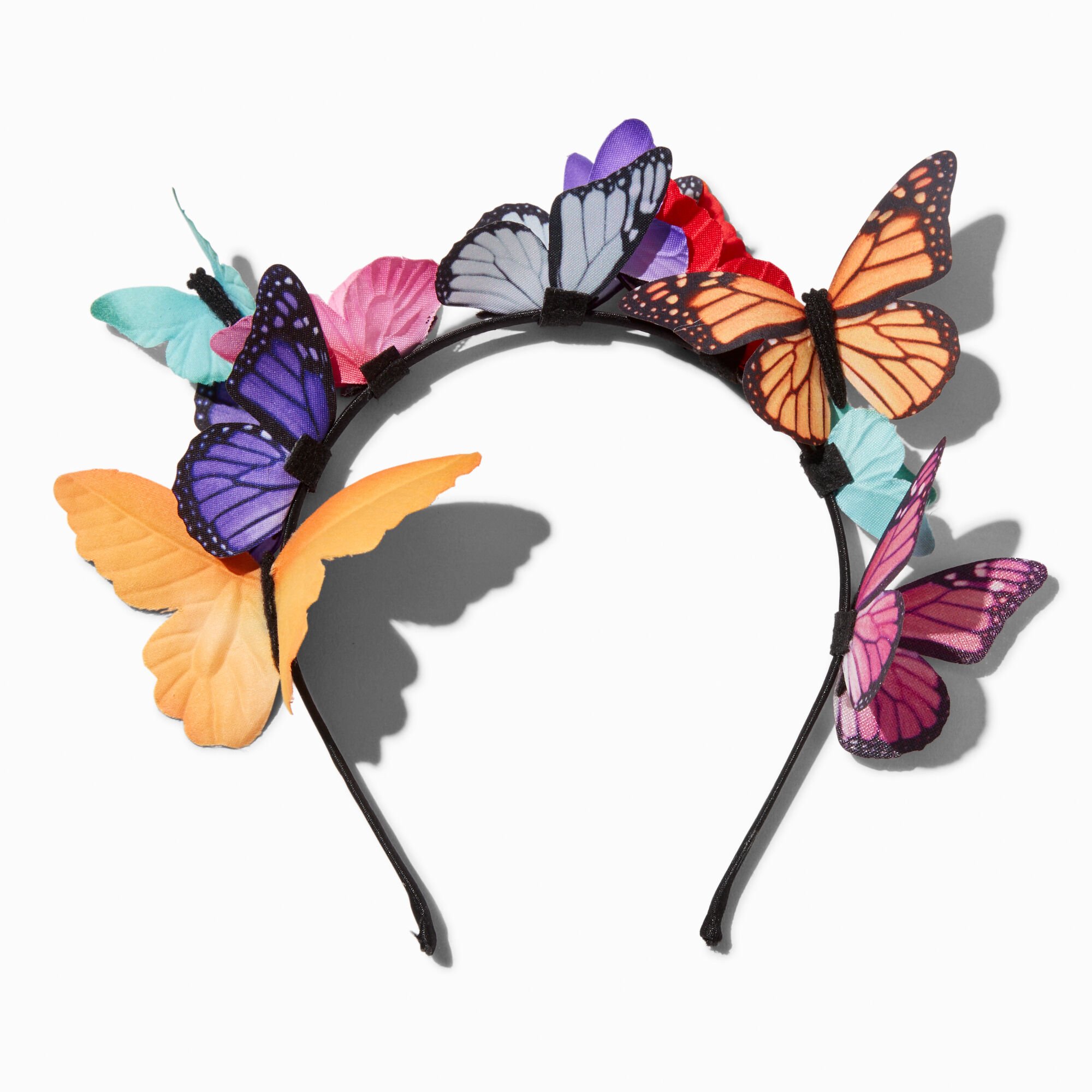 View Claires Bright Butterfly Headband Rainbow information