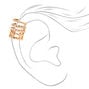 Gold Crystal Five Row Faux Helix Earring,