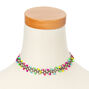 Neon Beads Tattoo Choker Necklace,