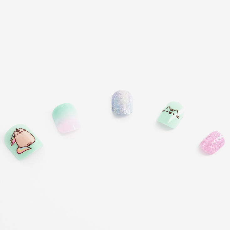 Pusheen&reg; Square Press On Faux Nail Set - 18 Pack,