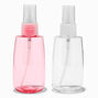 Pink &amp; Clear Spray Bottle Set - 2 Pack,