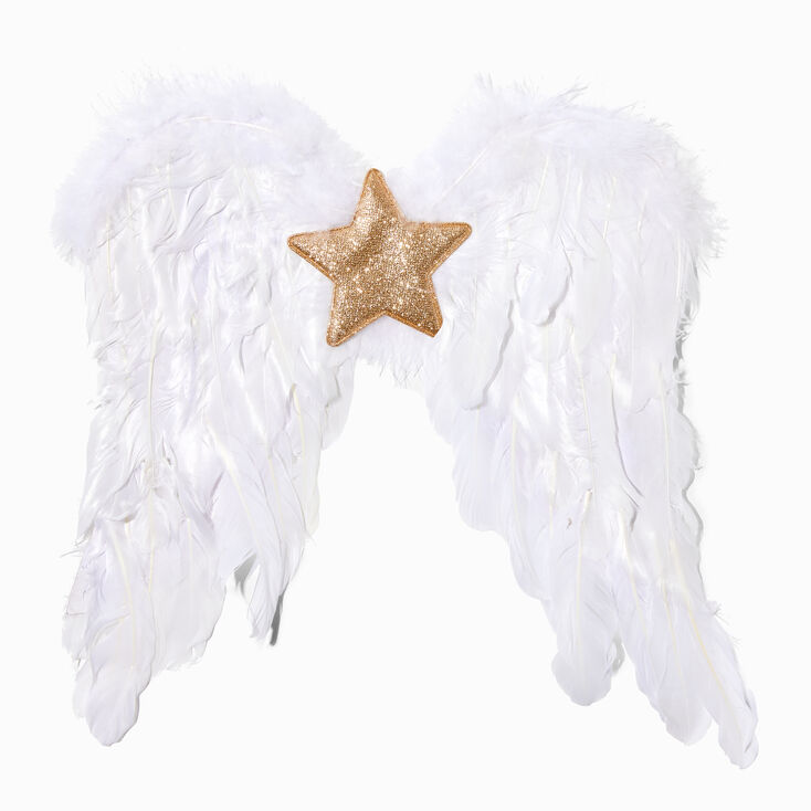 Claire&#39;s Club White Feather Nativity Wings,