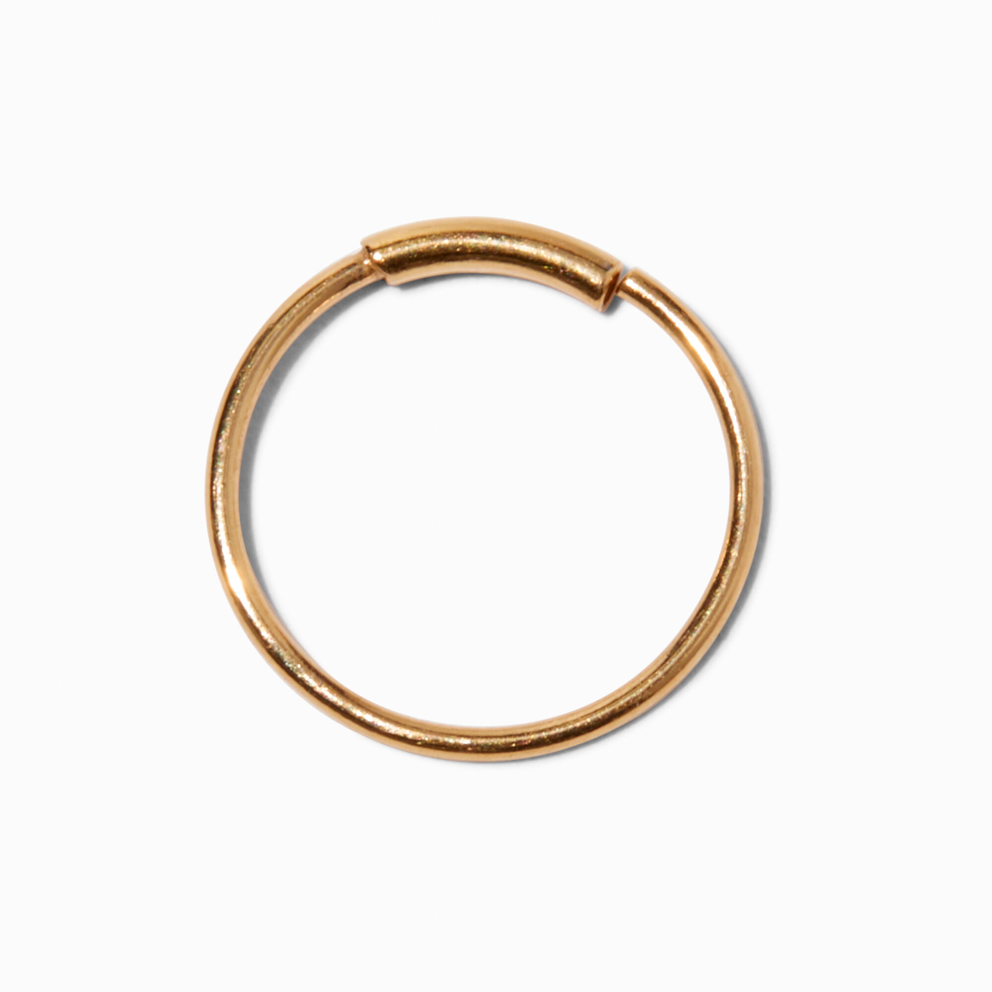 Sterling Silver 22G Mixed Metal Banded Hoop Nose Rings - 3 Pack,
