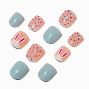 Claire&#39;s Club Bunny Press On Vegan Faux Nail Set - 10 Pack,