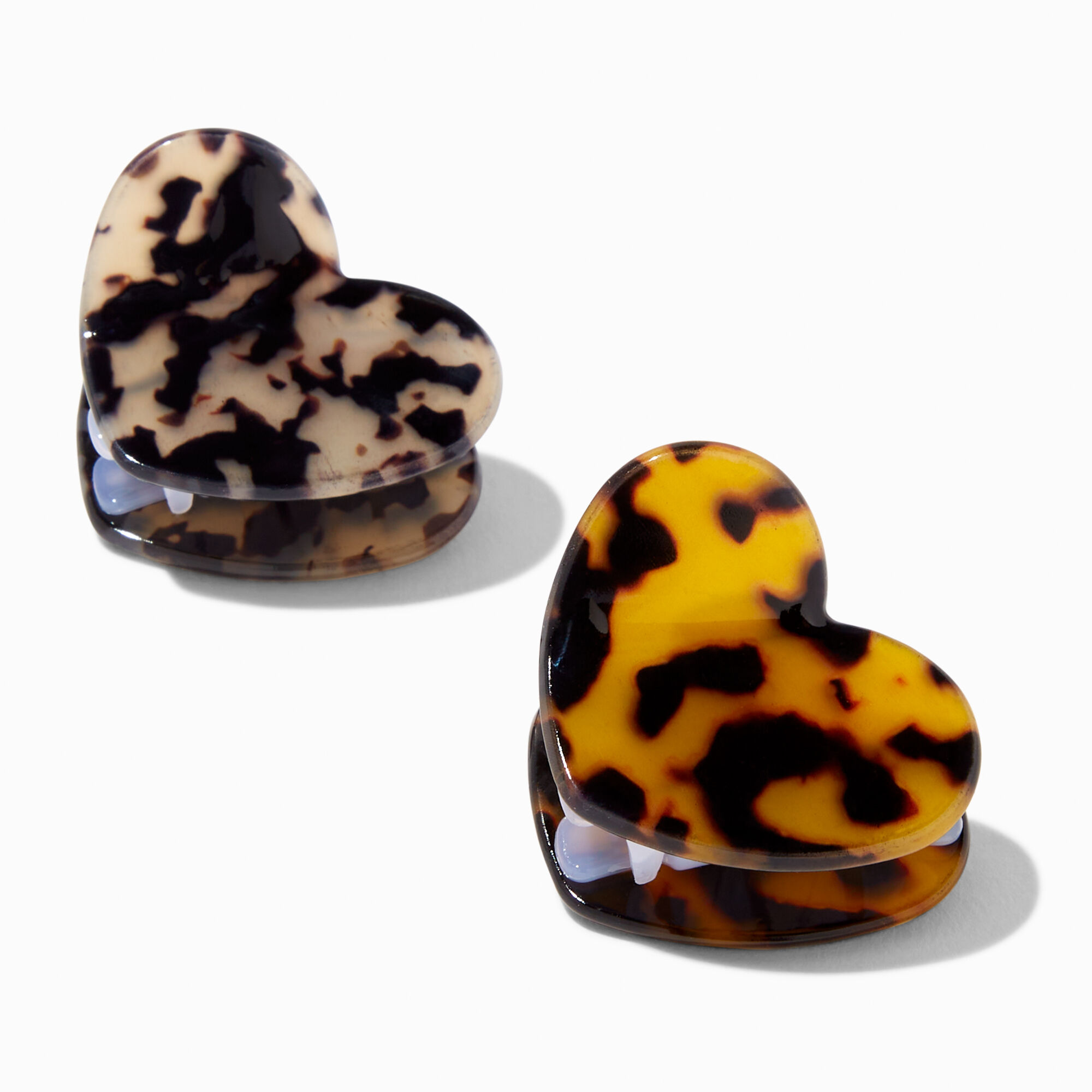 View Claires Tortoiseshell Heart Hair Claws 2 Pack information