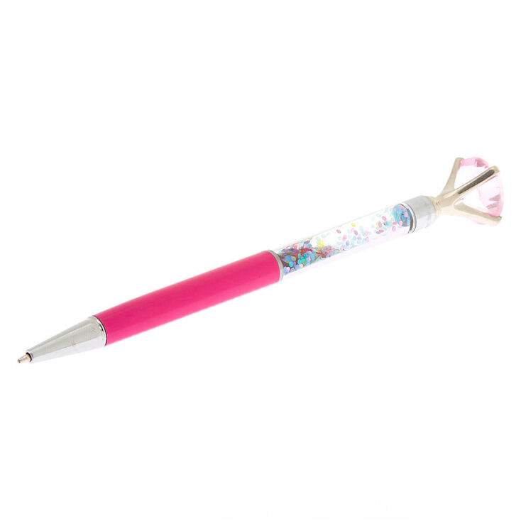 Pink Glitter Shaker Diamond Top Pen,
