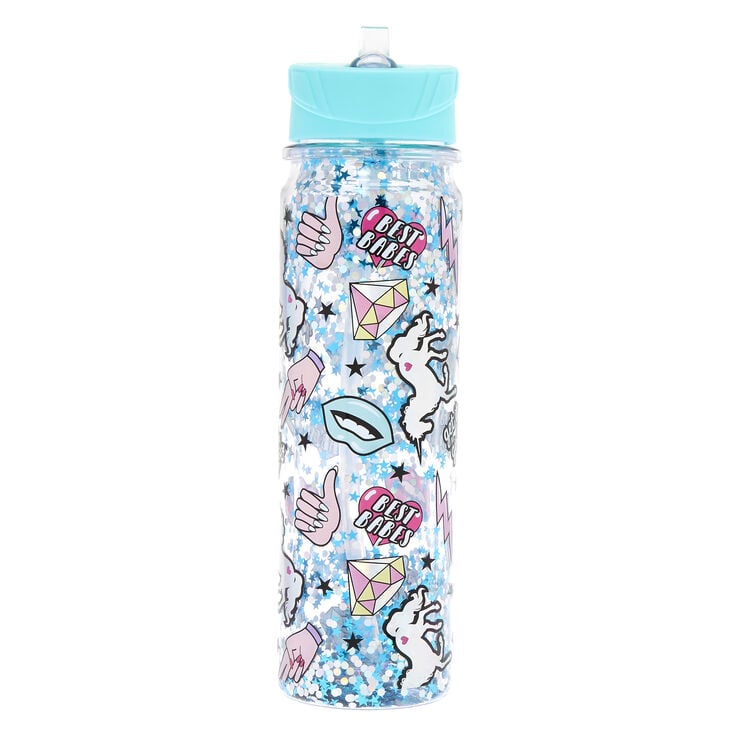 Unicorn PWR Shaker Glitter Water Bottle,