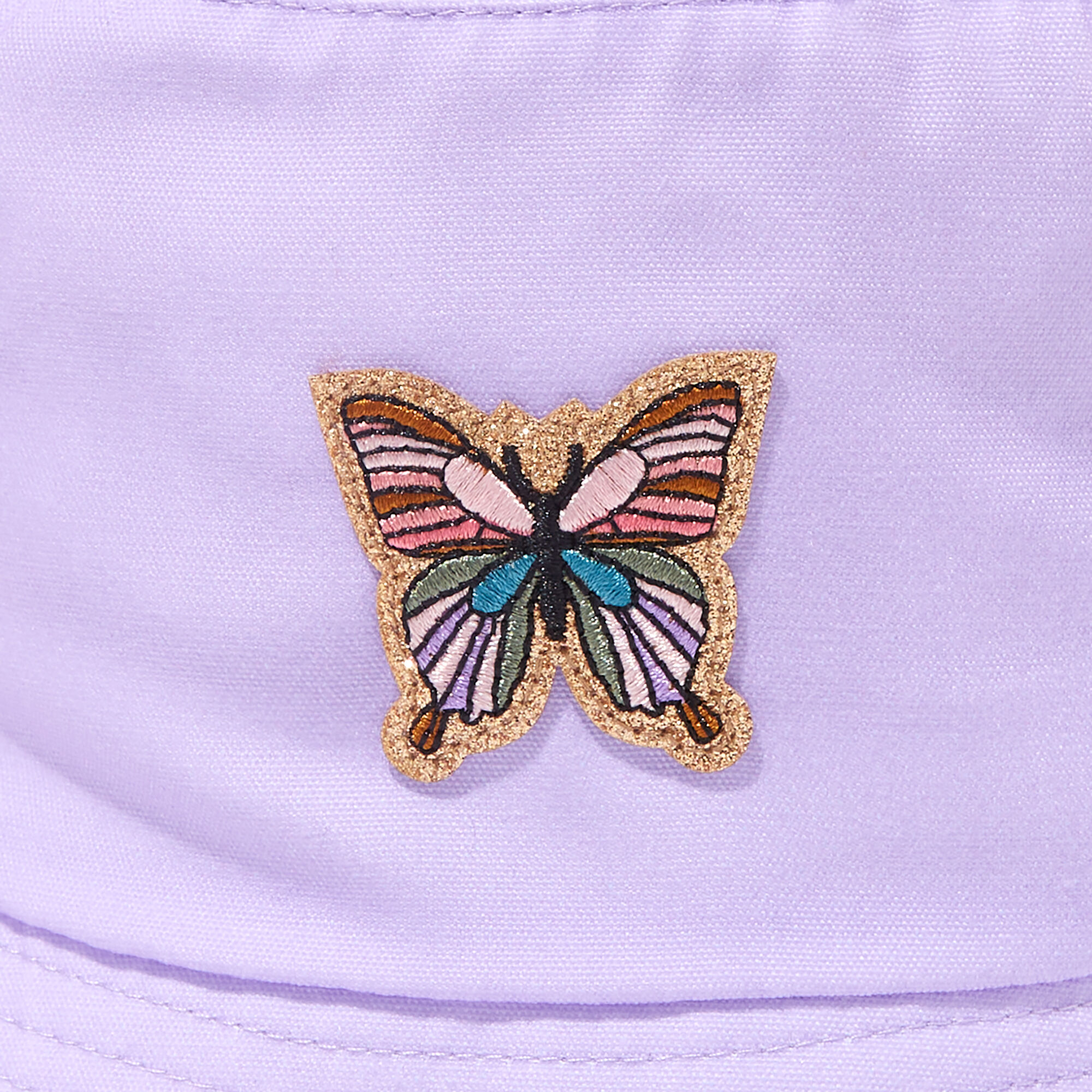 Bob violet papillon brodé,