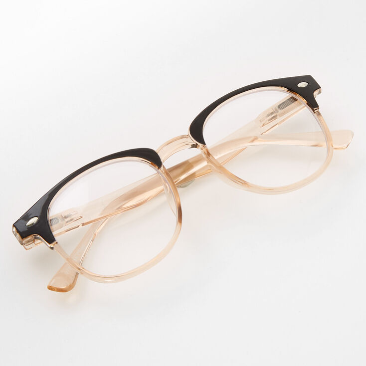 Black Browline Clear Lens Frames,