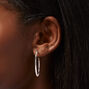 Silver-tone 40MM Hoop Earrings,