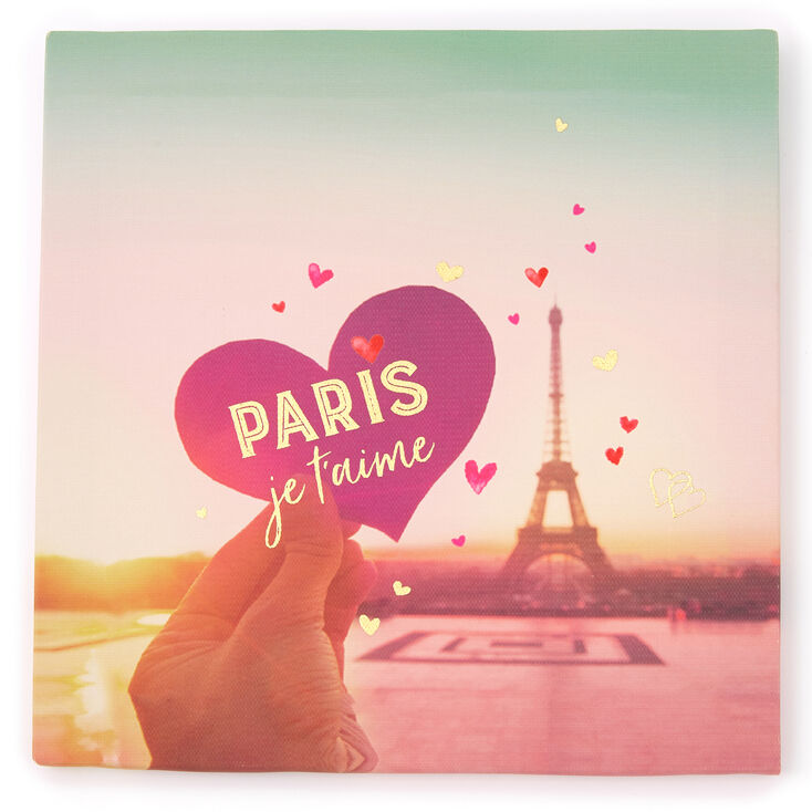 Claire's Décoration murale en toile Paris je t’aime