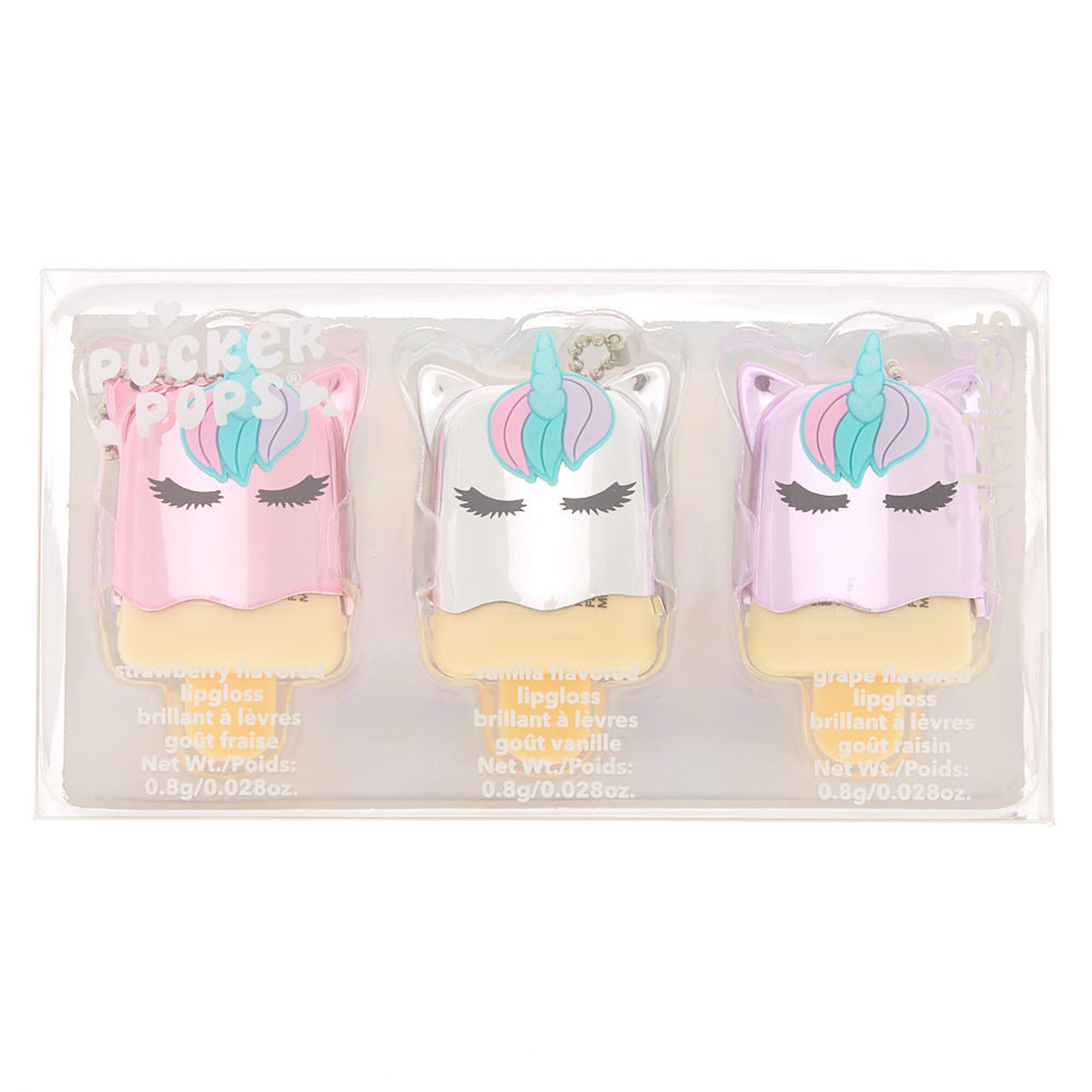 Pucker Pops Glam Unicorn Lip Gloss Set 3 Pack Claire S