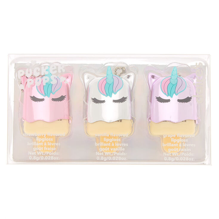 Pucker Pops Glam Unicorn Lip Gloss Set - 3 Pack,