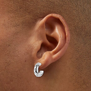 Silver-tone Crystal Bow Earring Stackables Set - 3 Pack,