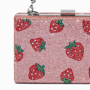 Pink Strawberry Bling Crossbody Bag,