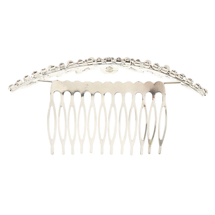 Peaked Crystal Tiara Hair Comb,
