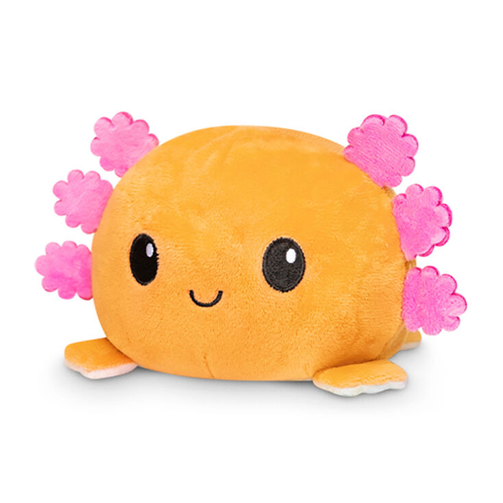 TeeTurtle&trade; Claire&#39;s Exclusive Reversible Plushies Orange &amp; Purple Daisy Axolotl,