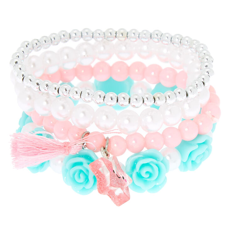 Claire&#39;s Club Pastel Stretch Bracelets - 4 Pack,