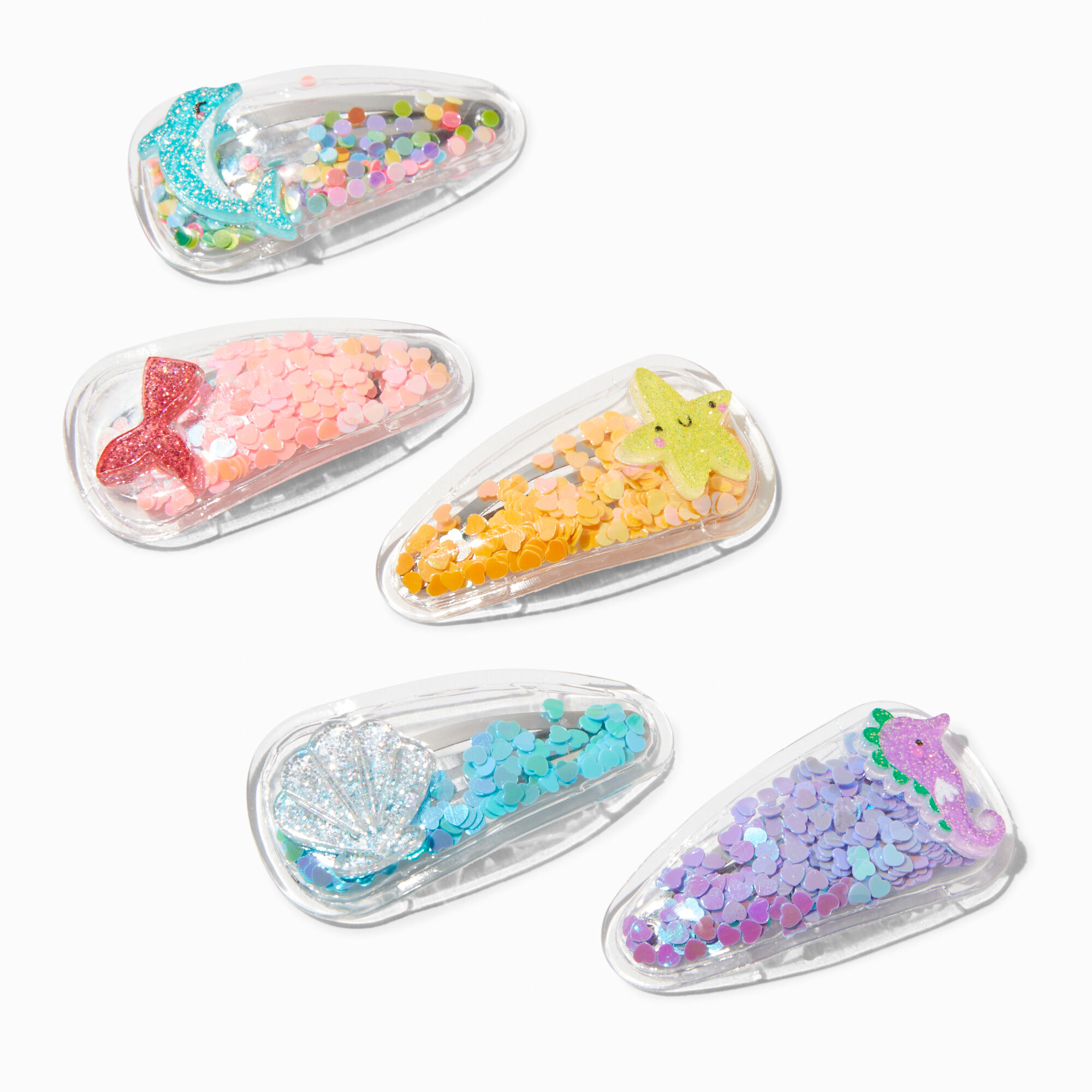 View Claires Club Sea Critter Shaker Snap Hair Clips 5 Pack information