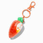 Carrot Water-Filled Glitter Keychain,