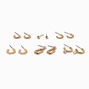 Gold-tone &amp; Pearl Hoop Earring Stackables Set - 6 Pack,