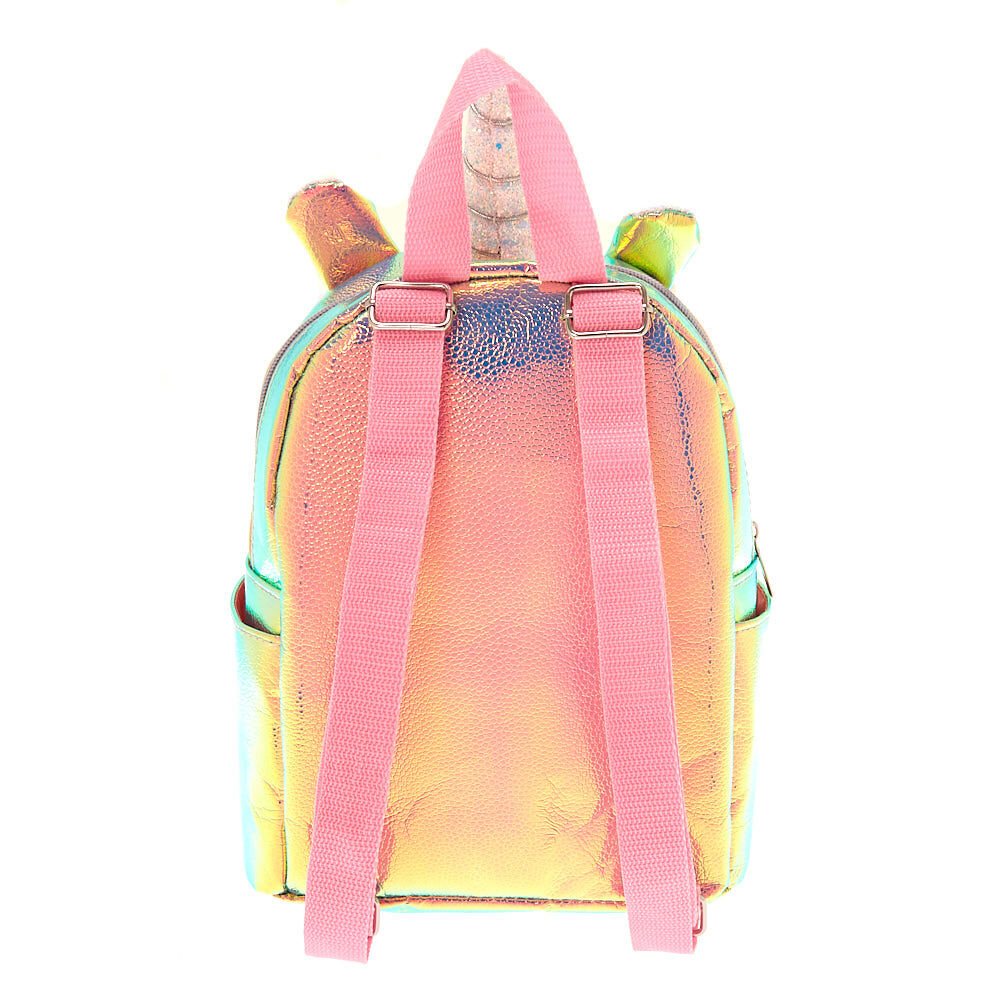 Petit sac à dos licorne à sequins holographiques - Rose,
