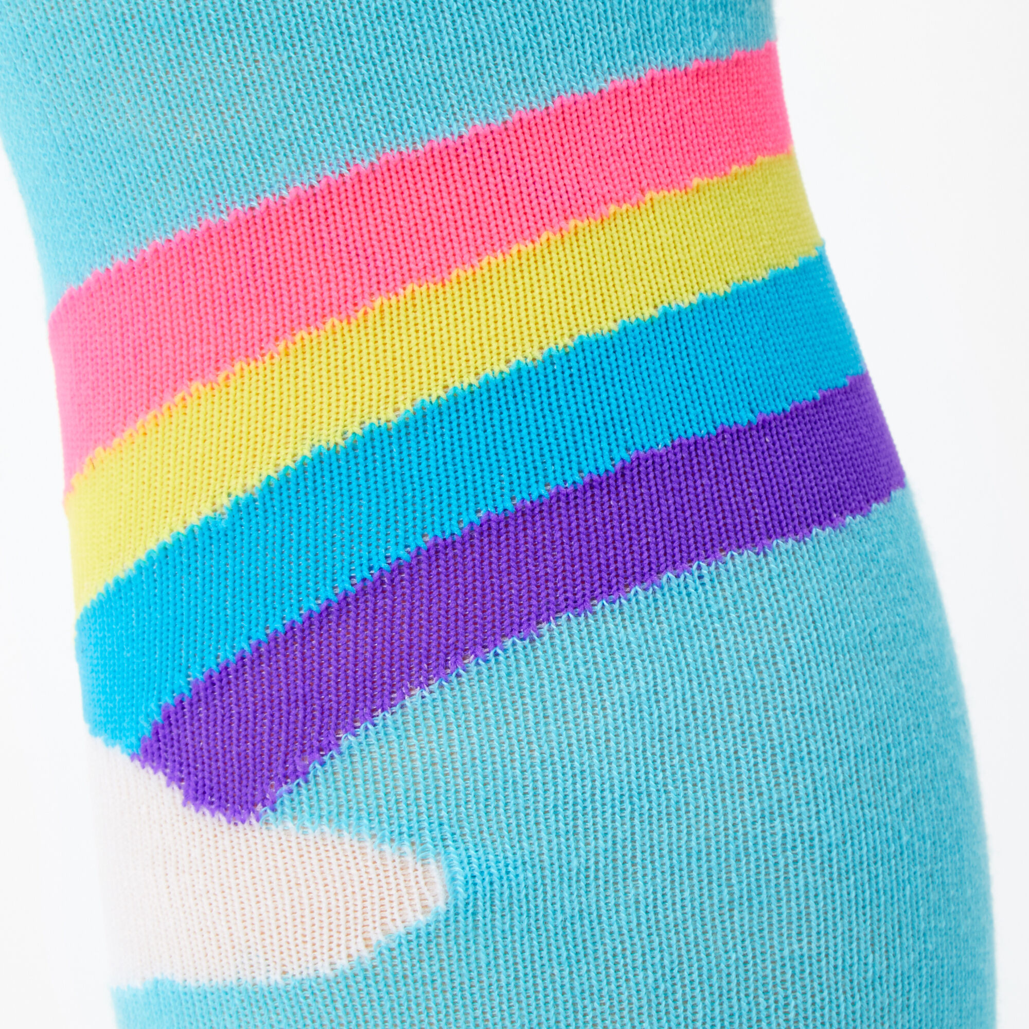 Rainbow and Clouds Over the Knee Socks,