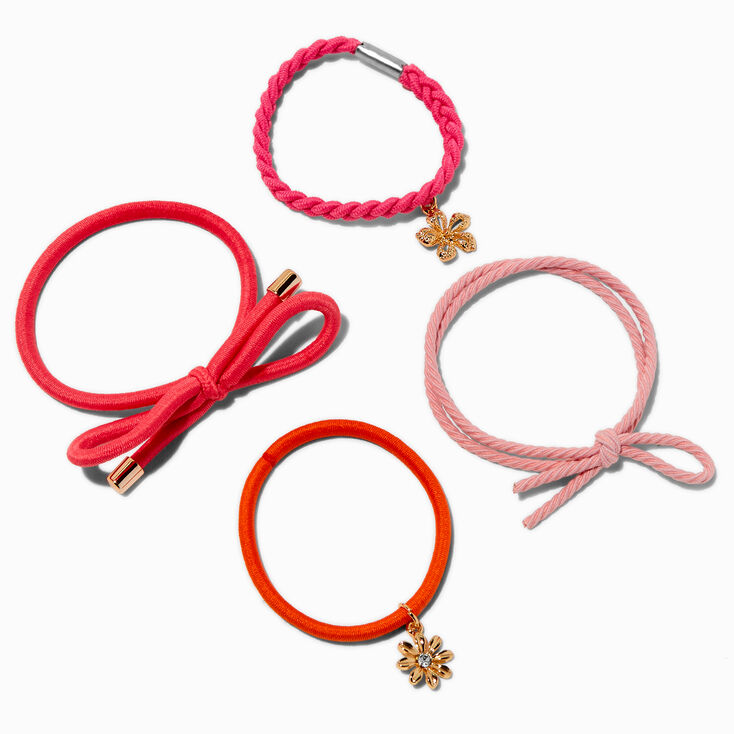 Coral Beachfront Hair Ties - 12 Pack,