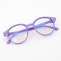 Claire&#39;s Club Solar Blue Light Reducing Round Clear Lens Unicorn Frames - Purple,