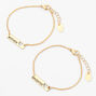 Gold Mother Daughter Bracelets - 2 Pack,