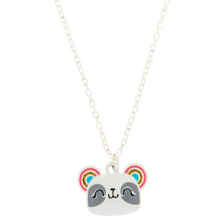 Rainbow Panda Pendant Necklace,