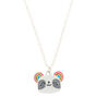 Rainbow Panda Pendant Necklace,